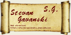 Stevan Gavanski vizit kartica